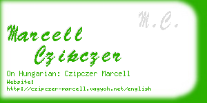 marcell czipczer business card